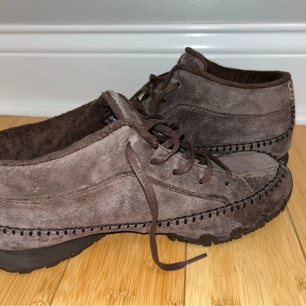 Skechers Women Bikers Pole Suede Leather Boots size 9